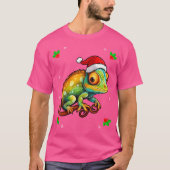 Kameleon met kerstmuts Kerstkameel T-shirt (Voorkant)