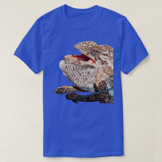 Kameleon met open mond Reptiel Vector Art T-shirt (Design voorkant)