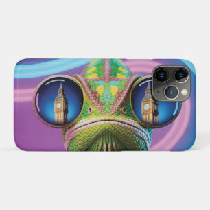 Kameleon Oogreflectie van Big Ben in Neonlichten Case-Mate iPhone Case
