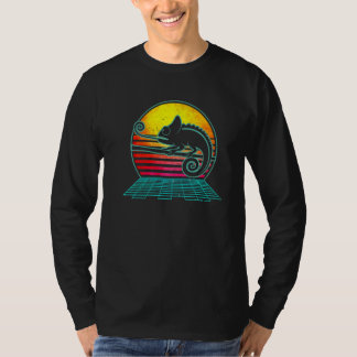 Kameleon Retro Vintage 80s Stijl Reptiel T-shirt
