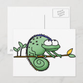 Kameleon Schattige Funny Briefkaart (Voorkant / Achterkant)