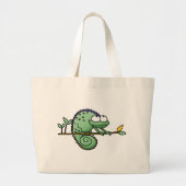Kameleon Schattige Funny Grote Tote Bag (Voorkant)