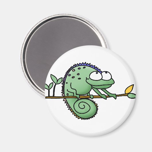 Kameleon Schattige Funny Magneet (Voorkant / Achterkant)