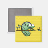 Kameleon Schattige Funny Magneet (Voorkant / Achterkant)