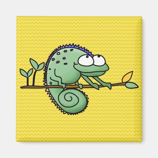 Kameleon Schattige Funny Magneet (Voorkant)