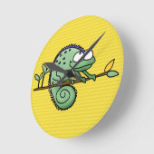 Kameleon Schattige Funny Ronde Klok (Hoek)