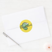 Kameleon Schattige Funny Ronde Sticker (Envelop)
