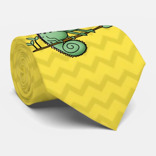 Kameleon Schattige Funny Stropdas (Opgerold)