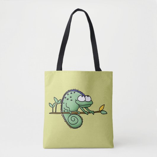 Kameleon Schattige Funny Tote Bag (Voorkant)