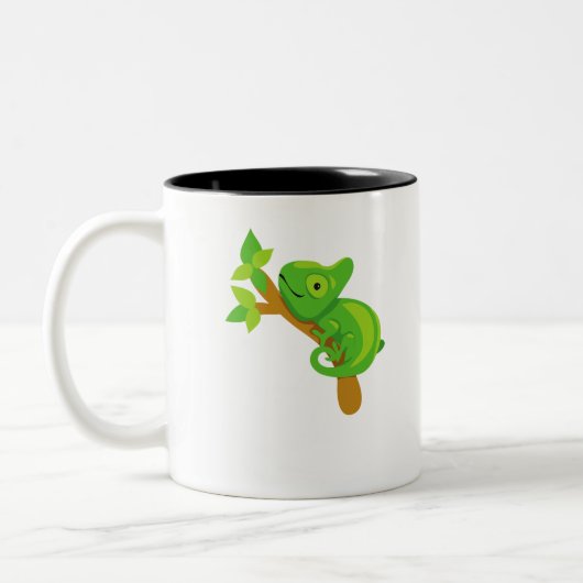 kameleon tweekleurige koffiemok (Links)