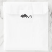 kameleon vierkante sticker (Tas)