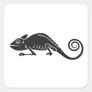 kameleon vierkante sticker