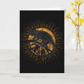 Kameleon Wilde Dieren Bescherming Dier Reptiel Lie Kaart (Gele Bloem)