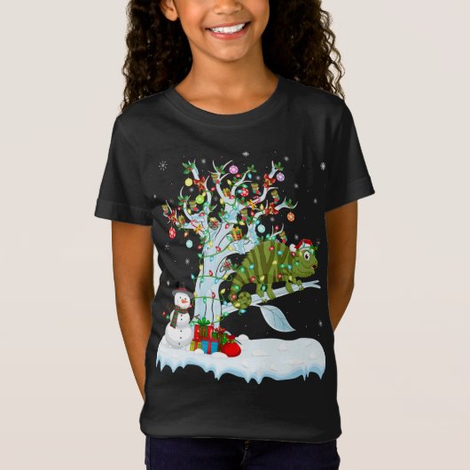 Kameleon Xmas Element Boom Verlichting Kameleon Ch T-shirt (Voorkant)