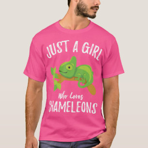 Kameleonliefhebber is gewoon een meisje dat van ka t-shirt