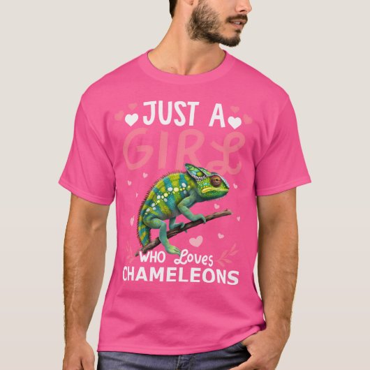 Kameleonliefhebber is gewoon een meisje dat van ka t-shirt (Voorkant)