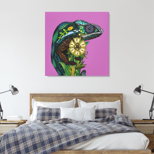 kameleonorchidee canvas afdruk (Insitu (Slaapkamer))