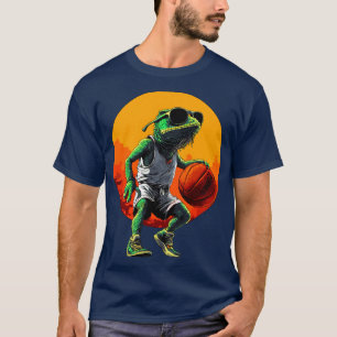 Kameleons Basketbal / Basketballer Chameleon T-S T-shirt