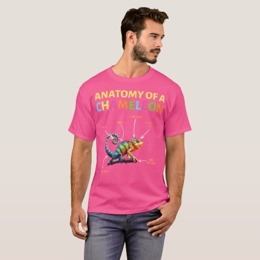 Kameleons Hagedisreptielen Anatomie van een CH T-shirt (Voorkant volledig)