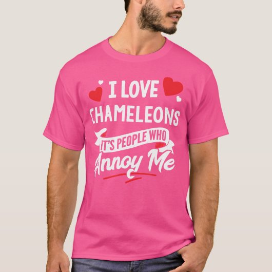 Kameleons Ik hou van kameleons T-shirt (Voorkant)