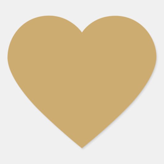 Kamelschaduw van bruin (vaste kleur) hart sticker (Voorkant)