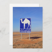 Kamelteken, Tunesië, kaart (Voorkant / Achterkant)