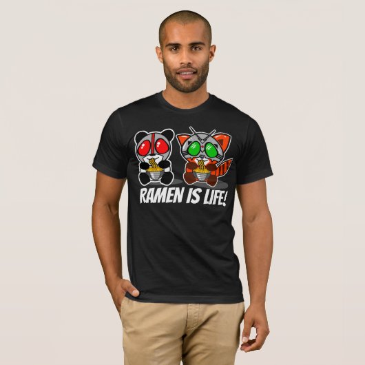 KAMEN RAMEN IS LEVEN! T-SHIRT (Voorkant volledig)