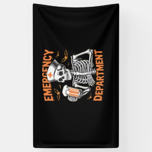 Kamer 2-zijdig Spoedeisende Hulp Halloween Verplee Spandoek (Verticaal)