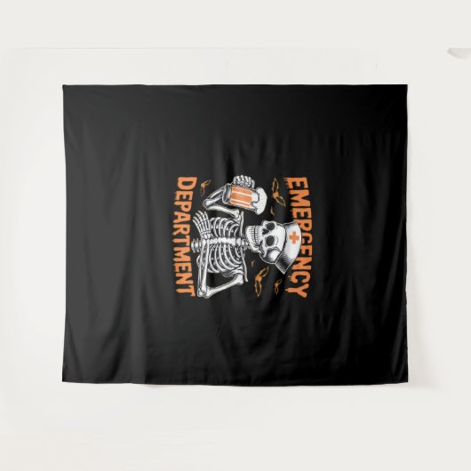 Kamer 2-zijdig Spoedeisende Hulp Halloween Verplee Wandkleed (Voorkant (horizontaal))