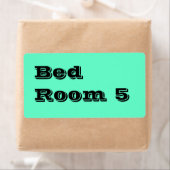 Kamer 5 Verhuislabels in Aqua Etiket (Insitu)