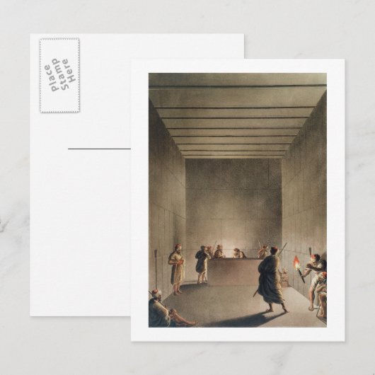 Kamer en Sarcophagus in de Grote Pyramide van Gi Briefkaart (Voorkant / Achterkant)