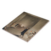 Kamer en Sarcophagus in de Grote Pyramide van Gi Tegeltje (Zijkant)