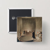 Kamer en Sarcophagus in de Grote Pyramide van Gi Vierkante Button 5,1 Cm (Voorkant /achterkant)