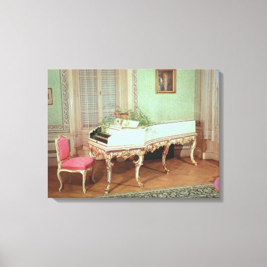 Kamer met klavecimbel canvas afdruk (Voorkant)