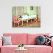 Kamer met klavecimbel canvas afdruk (Insitu (Woonkamer))