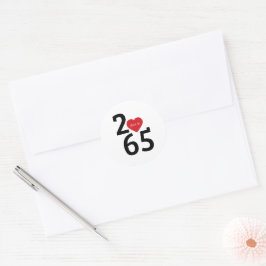 Kamer Nummer 256 in Tri-Blend T-shirt Ronde Sticker