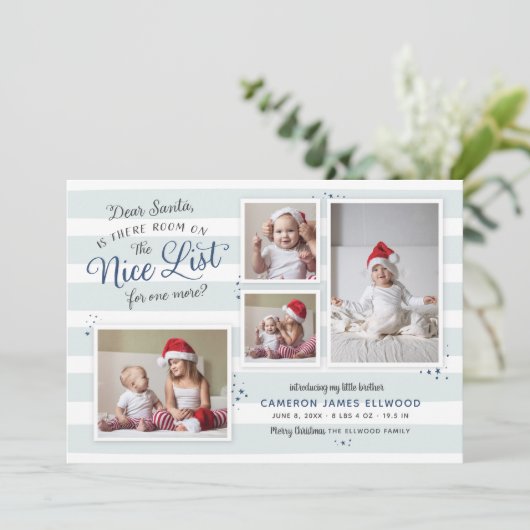 Kamer op de lijst met kerstmis in Nice Feestdagenkaart (Staand voorkant)