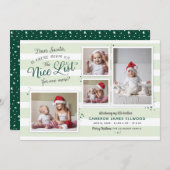 Kamer op de lijst met kerstmis in Nice Feestdagenkaart (Voorkant / Achterkant)