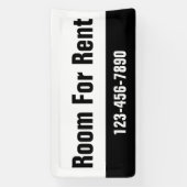 Kamer Te Huur Zwart-wit Sjabloon Spandoek (Verticaal)