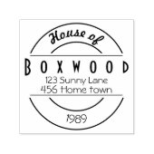 Kamer van Achternaam met cirkels Zelfinkend stempe Zelfinktende Stempel (Design)