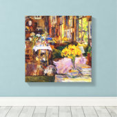 Kamer van Bloemen van Frederick Childe Hassam Canvas Afdruk (Insitu (Houten vloer))