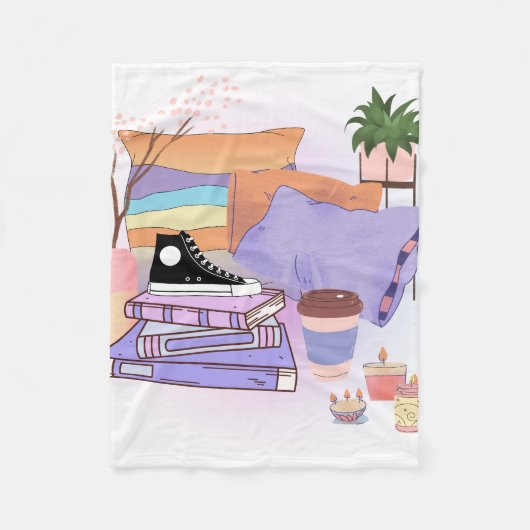 KAMER VAN EEN GEWELDIGE ANIME, MEISJE, MAKE-UP FLEECE DEKEN (Voorkant)