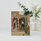 Kamer van een huis in Delft, 1658 Briefkaart (Staand voorkant)