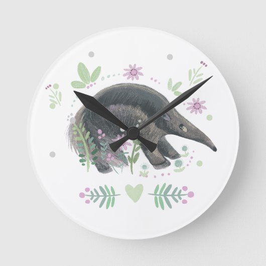 kamer van het kind anteater ronde klok (Voorkant)