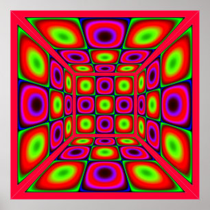 Kamer van trillende kleuren poster