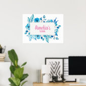 Kamer voor Floral-meisjes Poster (Thuiskantoor)