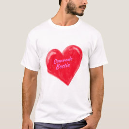 Kameraad Bestie Love Heart Valentijnsdag T-shirt