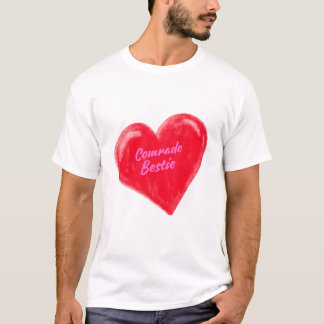 Kameraad Bestie Love Heart Valentijnsdag T-shirt