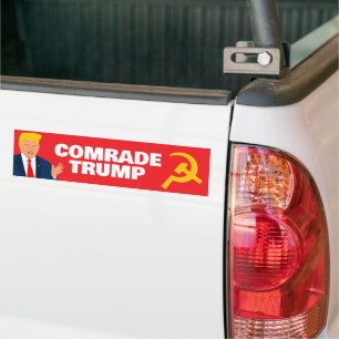 Kameraad Trump cartoon grappige wereldpolitiek Bumpersticker