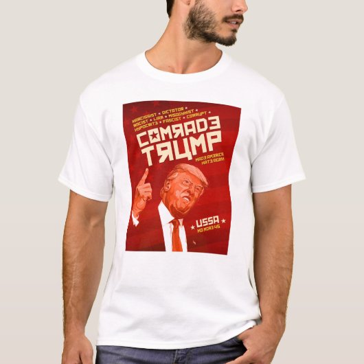 Kameraad Trump (Poetins marionet) - Sovjet-Poster T-shirt (Voorkant)